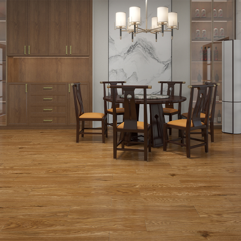 Waterproof Adhesive-Fixed Dry Back PVC Wood Plank Flooring