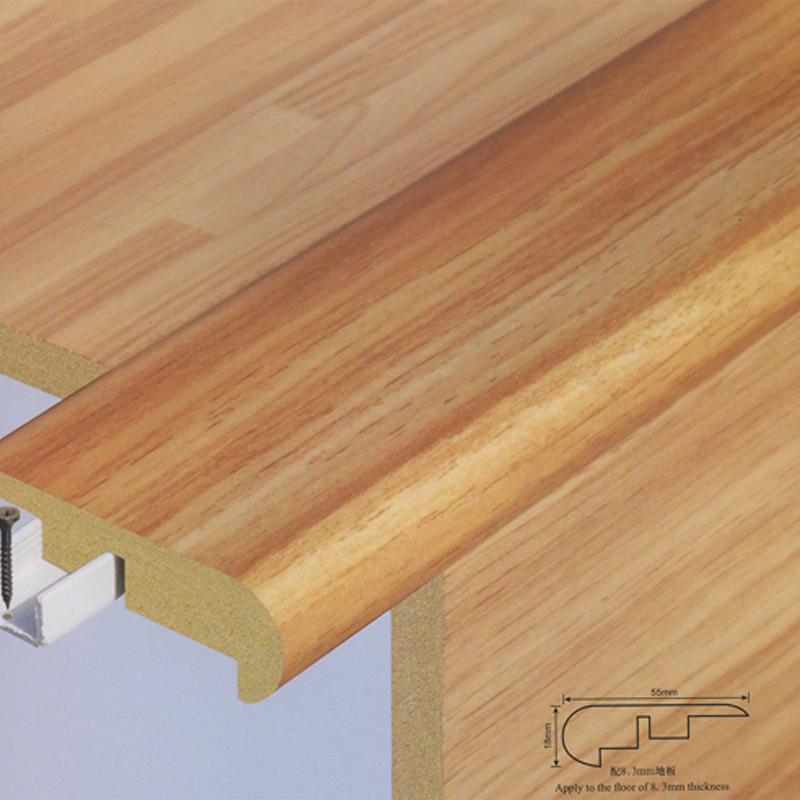 Durable Wood Grain Overlap Stair Landing Edge Guard