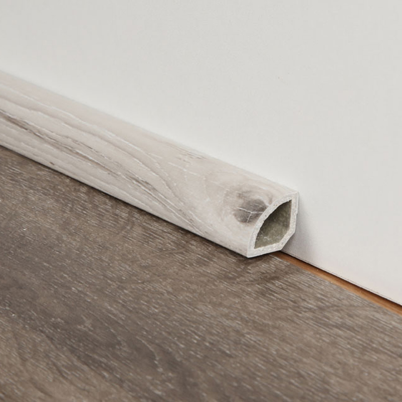 SPC Quarter Round with Cable Channel for Wire Management SPC Quarter Round with Cable Channel for Wire Management