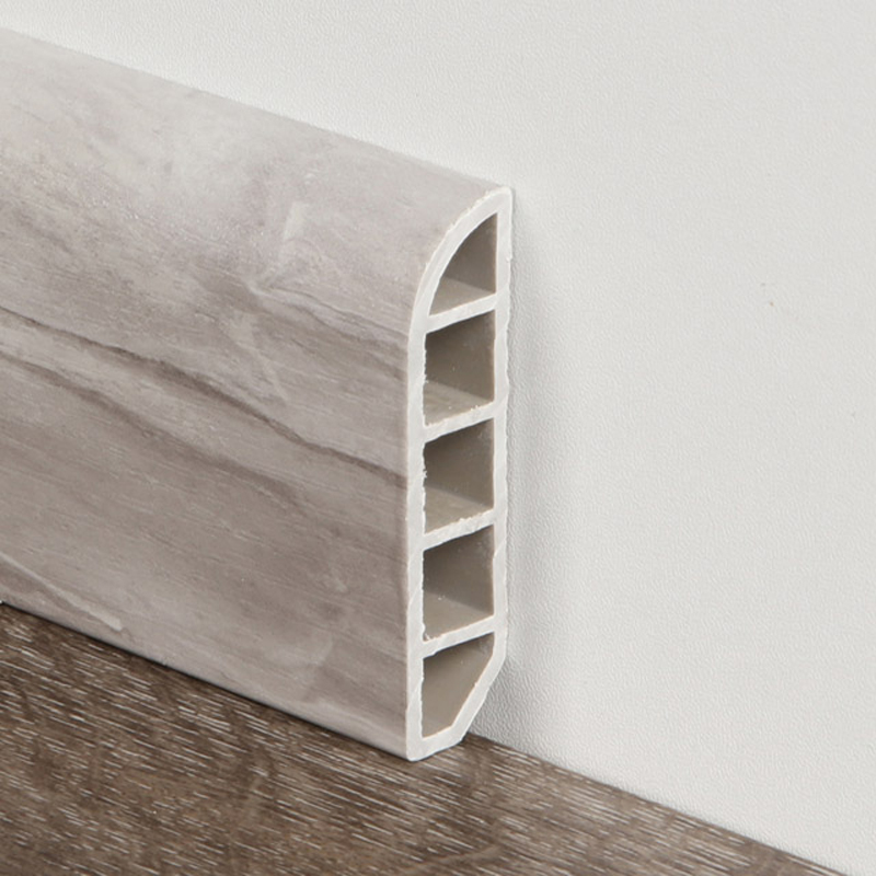 Hollow Core SPC Skirting with Cable Management Channel Hollow Core SPC Skirting with Cable Management Channel
